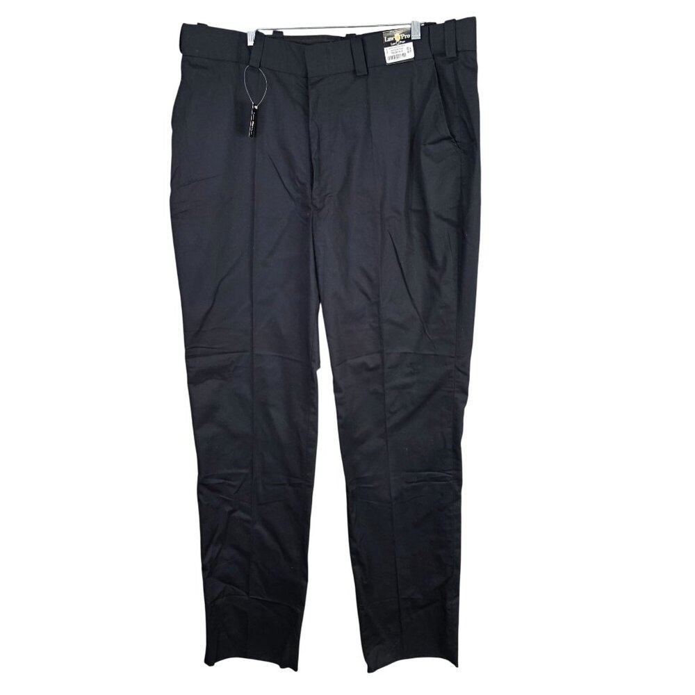 Mens Lawpro Black 4-Pocket Trousers TR965 Polyester Cotton Comfort Waist 40
